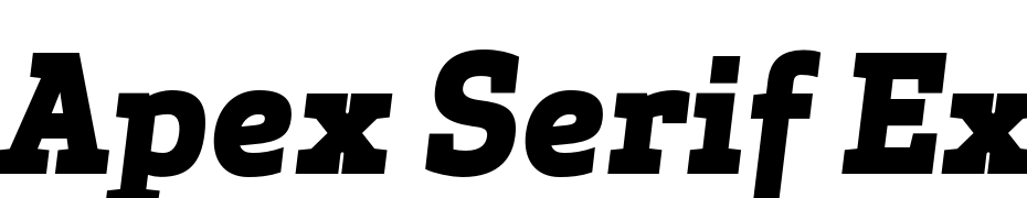 Apex Serif Extra Bold Italic Fuente Descargar Gratis